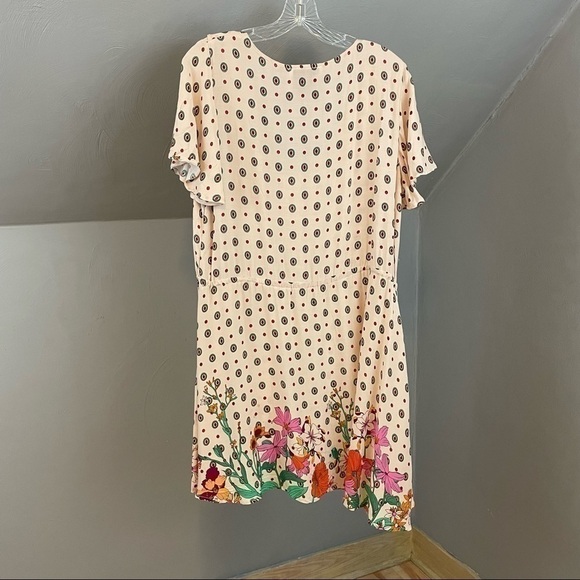 Paper Heart Tunic Dress Size 14 Floral High Low Hem Drawstring Waist - Picture 3 of 6